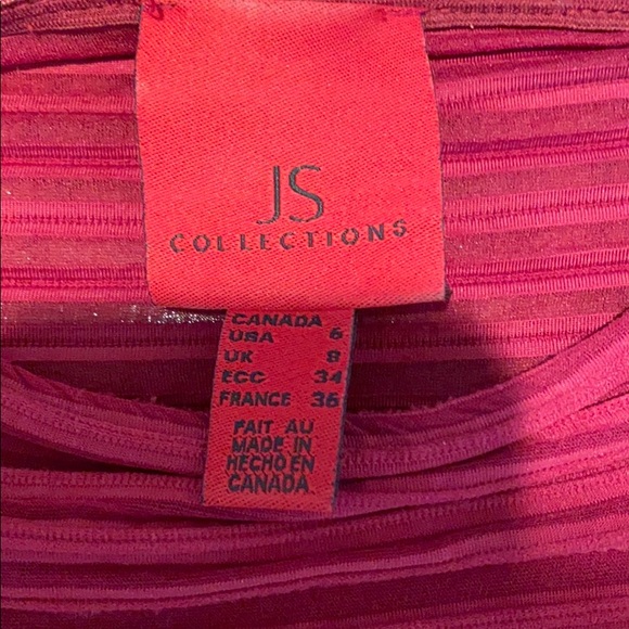 JS Collections Red Formal Top - Picture 4 of 5